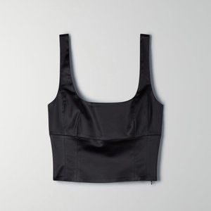 Wilfred Aritzia Shine Bustier Black Small PETITE